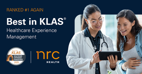 NRC Health, a leader in advanced technology and data-driven insights to deliver Human Understanding across the healthcare ecosystem, has proudly announced its recognition as the recipient of the esteemed 2025 Best in KLAS Award for Healthcare Experience Management for the second time in three years. (Photo: Business Wire)